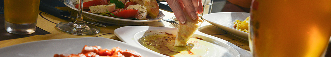 Eating Mediterranean Middle Eastern Turkish at Bursa restaurant in San Francisco, CA.